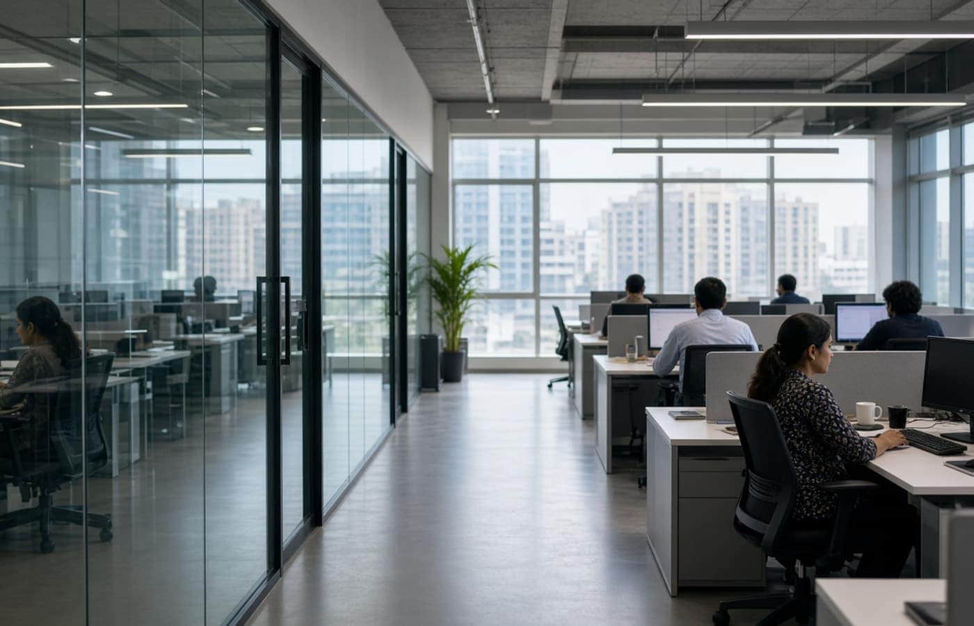 Indian facility supervisor in a Gurugram office campus